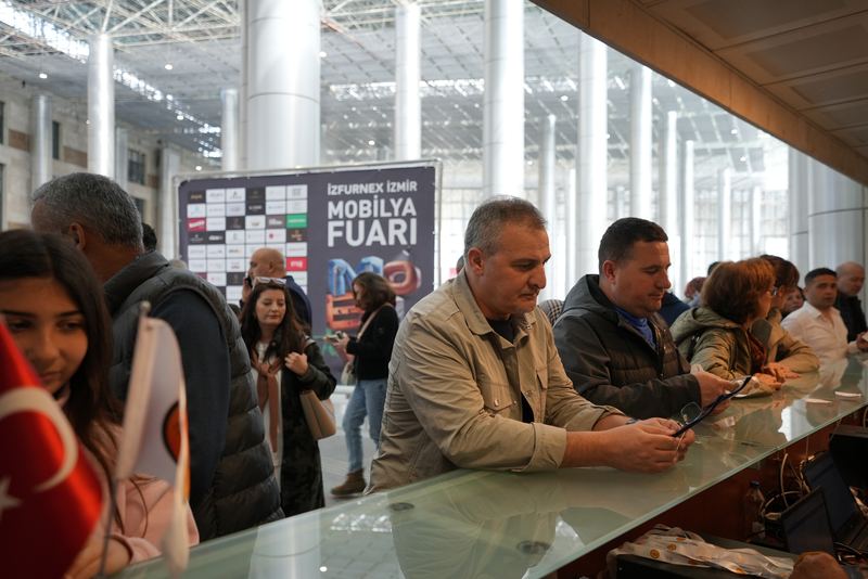 Fair entrance and registration desk